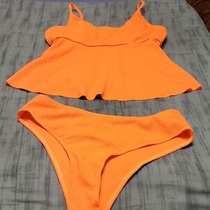 SHEIN Orange Women's Swim Set